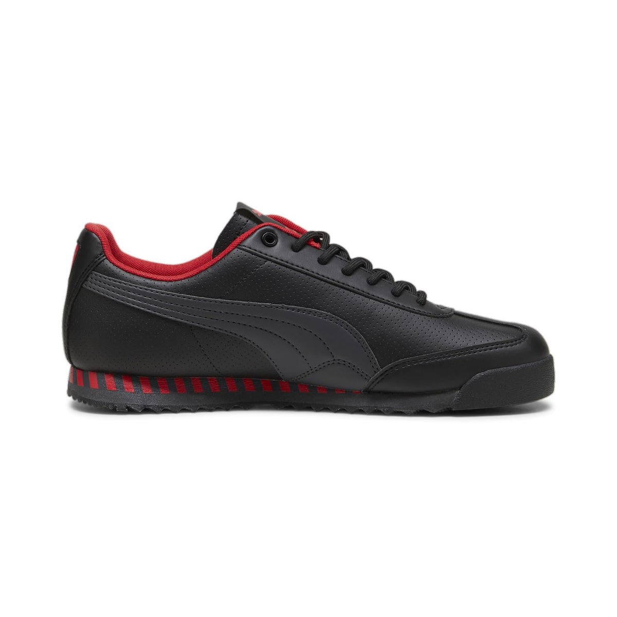 PUMA Mens Ferrari Roma Via Sneaker, Mens Black-Flat Dark Gray, 14