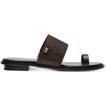 Michael Kors August Flat Sandal 6.5 Brown/Black