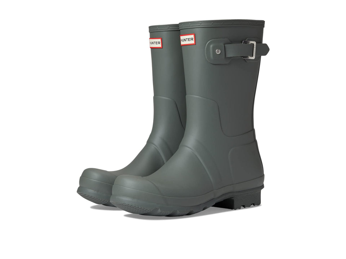 Hunter Original Short Rain Boots for Men - Vulcanized Natural Rubber Construction, Nylon Lining, and Comfy Boots Urban Grey 13 M