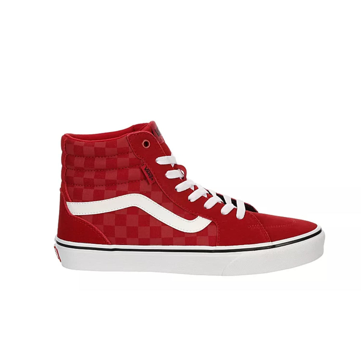 Vans Unisex Filmore Hightop Platform Sneaker - Tonal Checkerboard Red/White 9.5