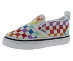 Vans Women's Sneaker 8 Toddler (Checkerboard) Rainbow/True White