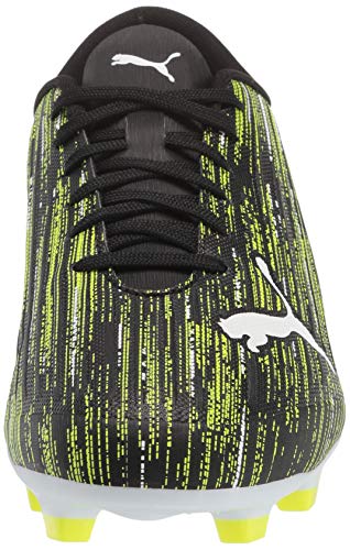 Puma Men's Ultra 4.2 FG/AG Soccer Shoe, Black White-Yellow Alert, 10.5