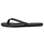 TKEES The Boyfriend - Sandals for Women - Rubber Outsole - Leather Upper - Slip-on Sandal - Leather Lining Black 8 B - Medium