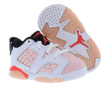 Jordan Baby Girl's 6 Retro Low (Infant/Toddler) White/Atmosphere/Infrared 23/Black 4 Toddler M