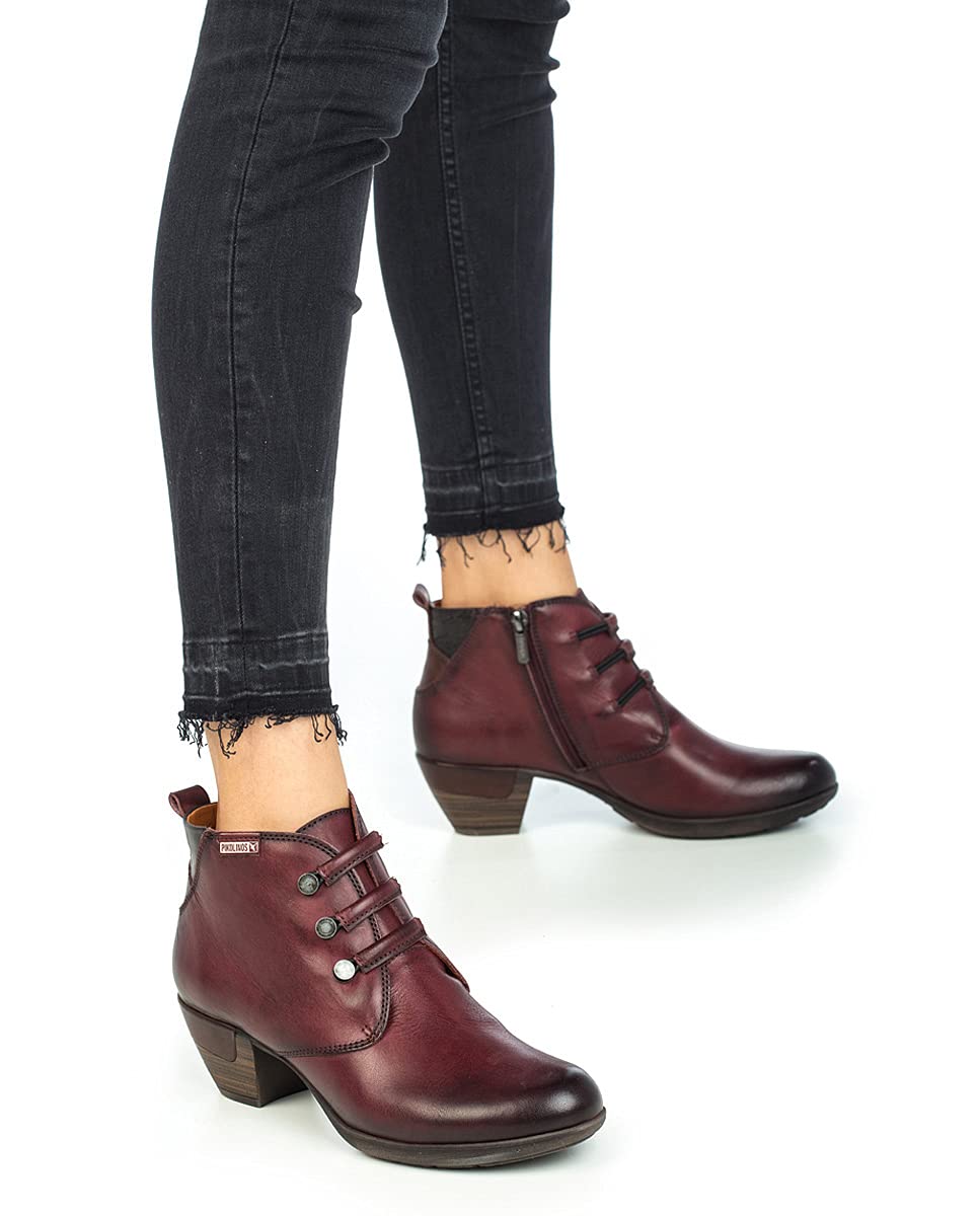 Pikolinos Women's Winter Boots Ankle, Garnet, 9