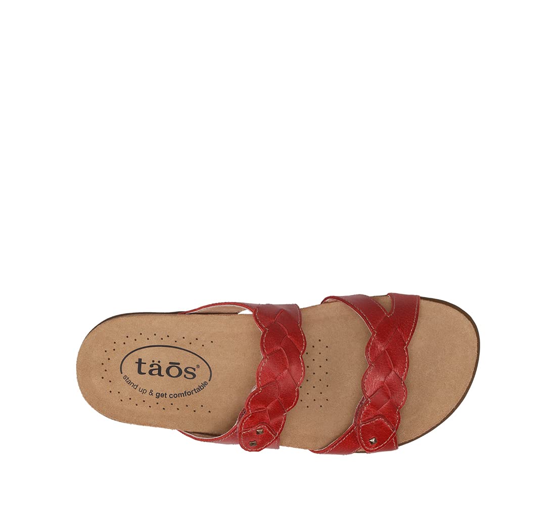 Taos Footwear Women's Braidie Sandal True Red 9 (M) US
