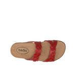 Taos Footwear Women's Braidie Sandal True Red 9 (M) US