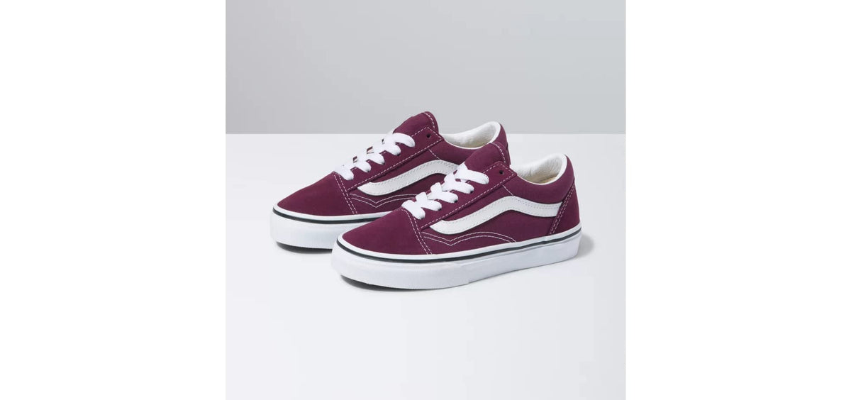 Vans Old Skool GRAP Wine/True White Size 12 Youth