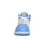 Jordan Boy's Jordan 1 Mid SS (Little Kid) White/University Blue/Starfish 13 Little Kid M