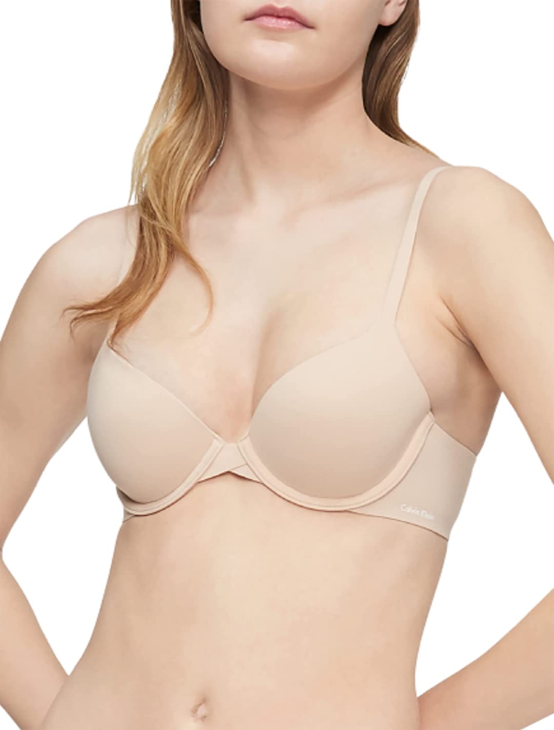 Calvin Klein Perfectly Fit Lightly Lined T-Shirt Bra with Memory Touch, Bare, 36C