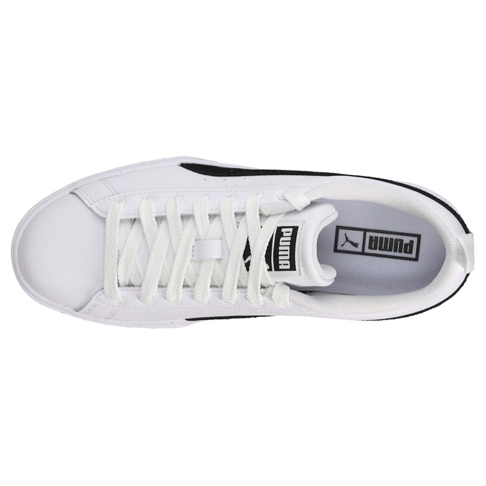 PUMA Girl's Mayze Leather (Big Kid) Puma White/Puma Black/Nimbus Cloud 5.5 Big Kid M