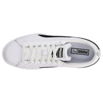 PUMA Girl's Mayze Leather (Big Kid) Puma White/Puma Black/Nimbus Cloud 5.5 Big Kid M
