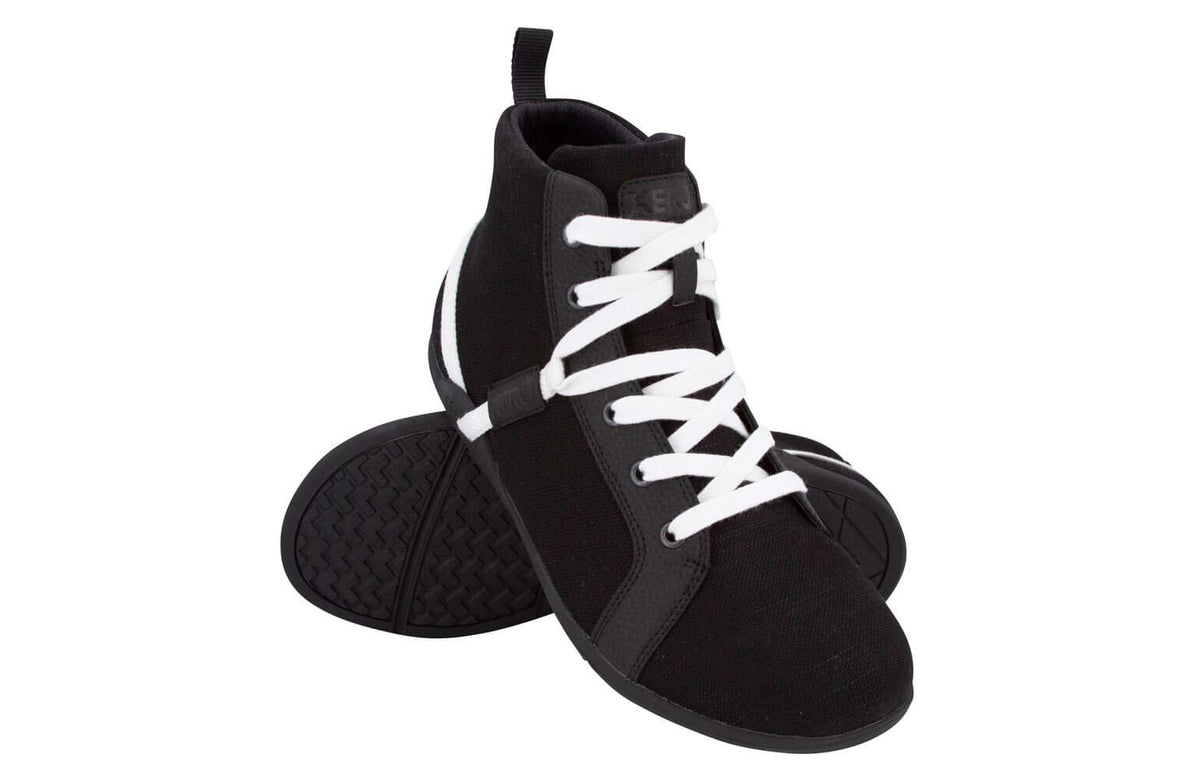 Xero Shoes Men's Toronto Canvas Shoe - Lightweight, Casual High Top Sneaker 8 Black