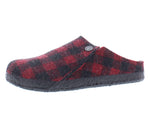 Birkenstock Women's Zermatt Shearling Flats 6 Women/4 Men Plaid Red-red