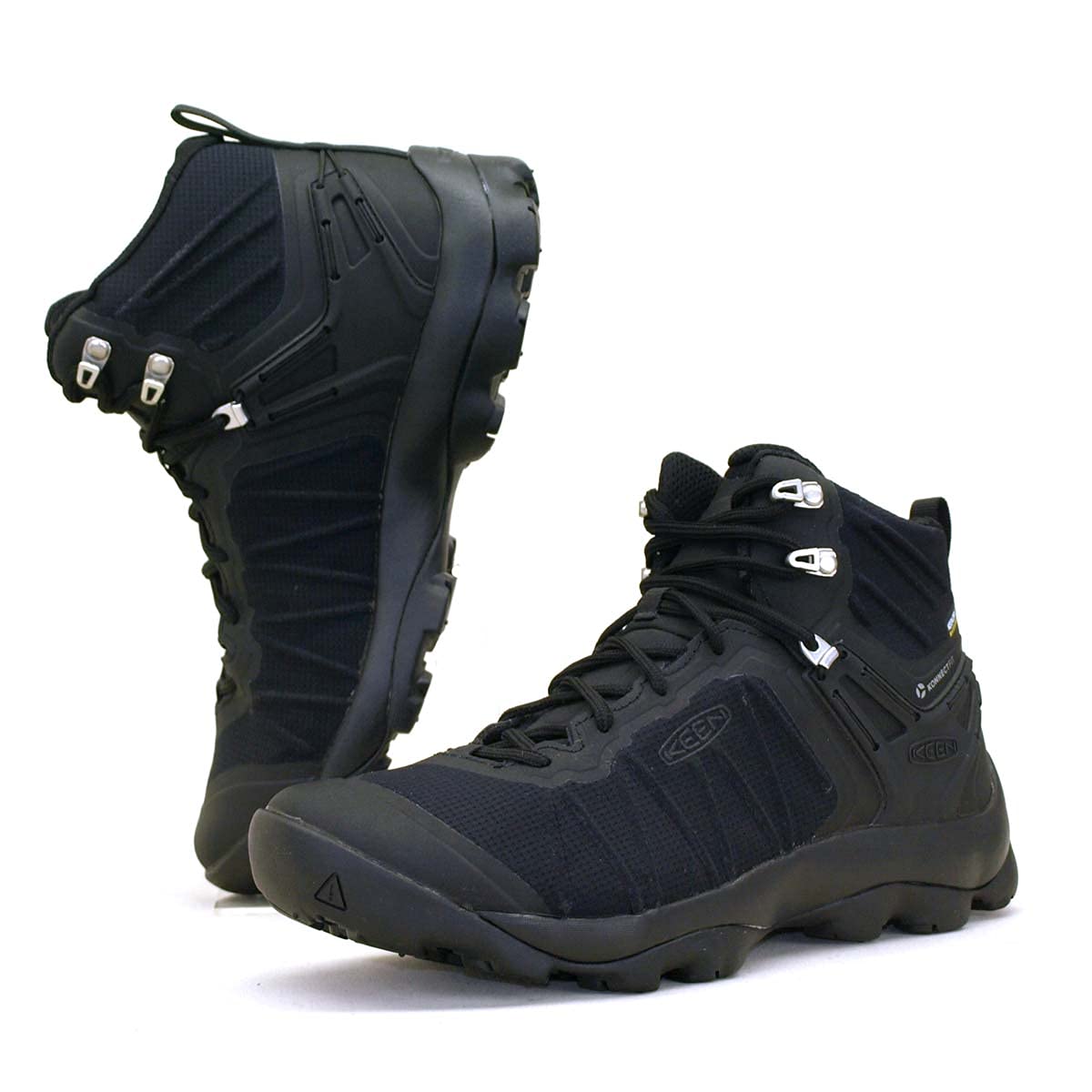 KEEN Men's Venture MID WP Hiking Boot, Black/Black, 9.5