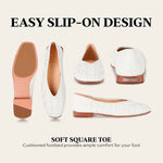 Frye Women's Claire Flat Shoe, White - 7.5 M