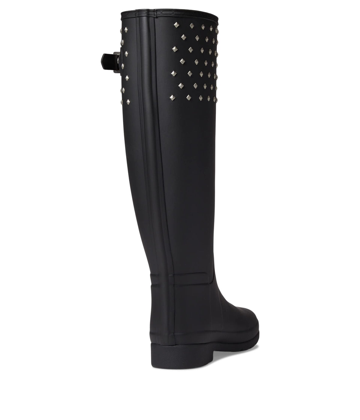 Hunter Refined Tall Stud Cuff Boot Black 11 M