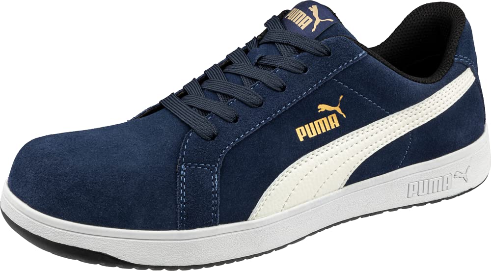 PUMA Men's Iconic Black Industrial Shoe, Suede Navy Eh, 14