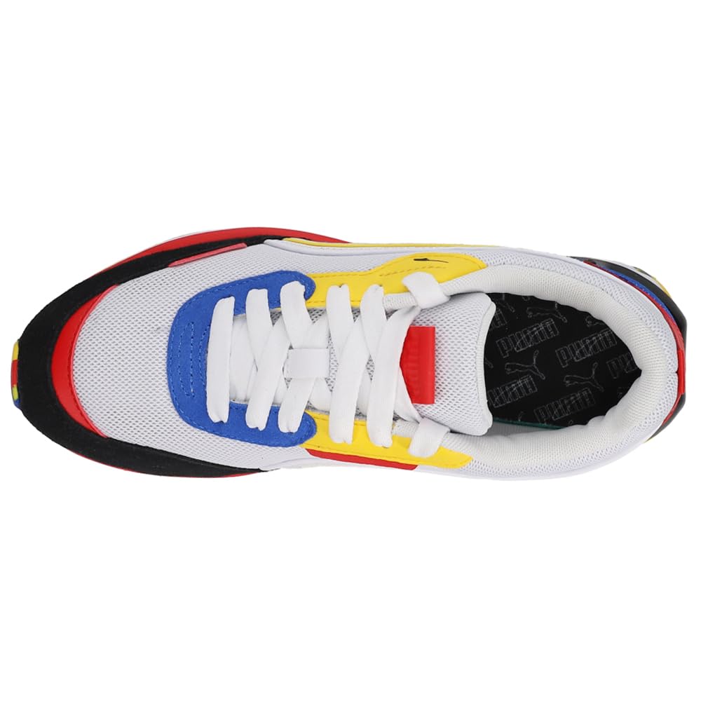 PUMA City Rider Splash (Big Kid) Puma White/Puma Royal/Dandelion 4 Big Kid M