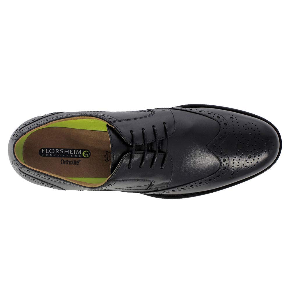 Florsheim Men's, Midtown WingtipToe Oxford 10.5 Black Smooth
