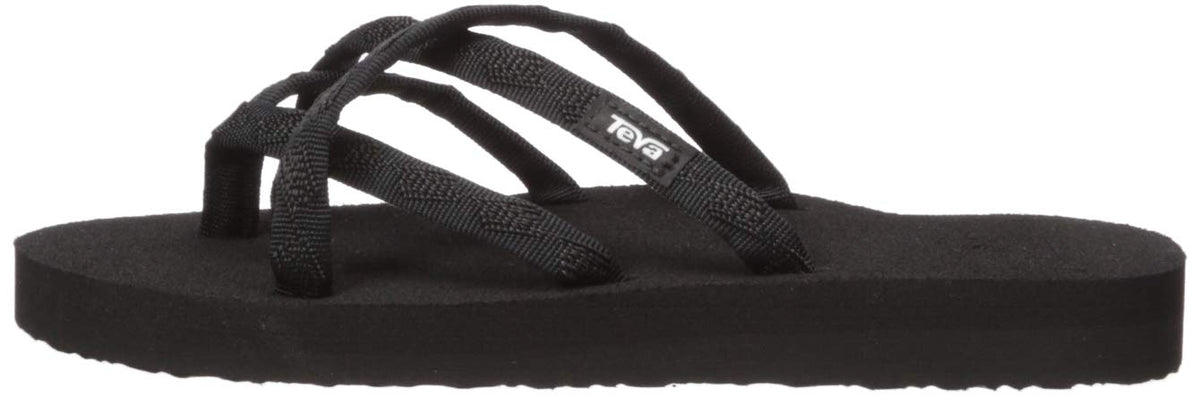 Teva Women's Olowahu Flip Flop Sandal (6 B(M) US/37 EUR, Mix B Black On Black)