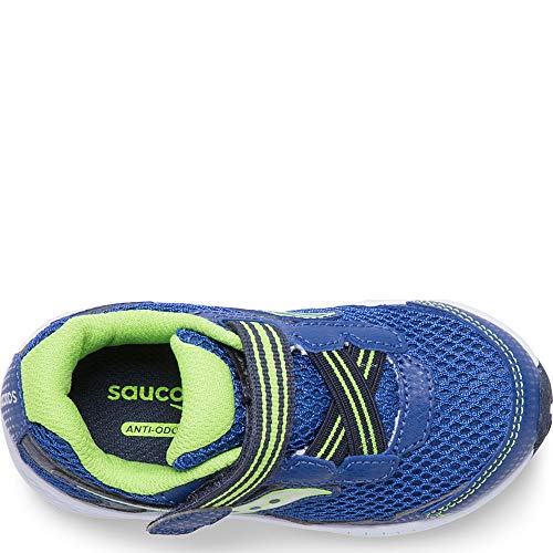 Saucony boys Ride 10 Jr Sneaker, Blue/Navy, 4 Wide Toddler US