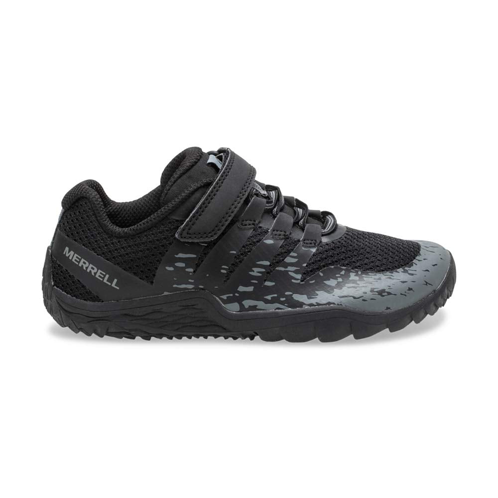 Merrell Trail Glove 5 Alternative Closure Hiking Sneaker, Black, 1.5 US Unisex Big Kid