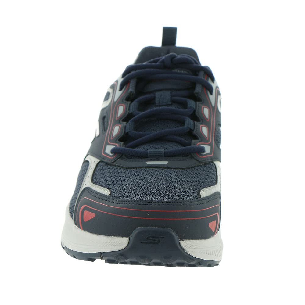 Skechers Men's GOrun Consistent-Athletic Workout Running Walking Shoe Sneaker with Air Cooled Foam, Navy/Red, 15