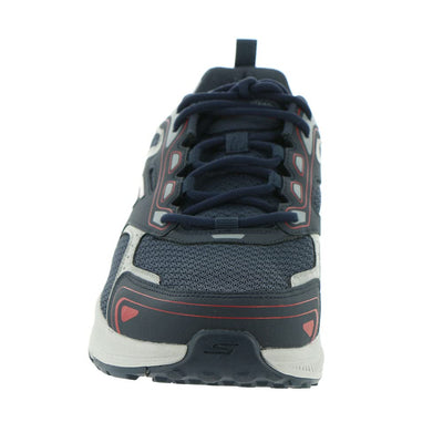 Skechers Men's GOrun Consistent-Athletic Workout Running Walking Shoe Sneaker with Air Cooled Foam, Navy/Red, 15