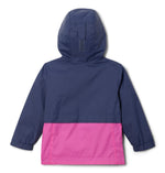 Columbia Youth Girls Rain-Zilla Jacket, Nocturnal/Pink Ice, Large