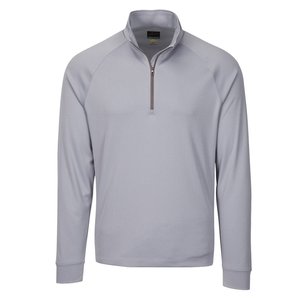 Greg Norman Men's Long Sleeve 1/4-Zip Mock, Sterling, X-Large