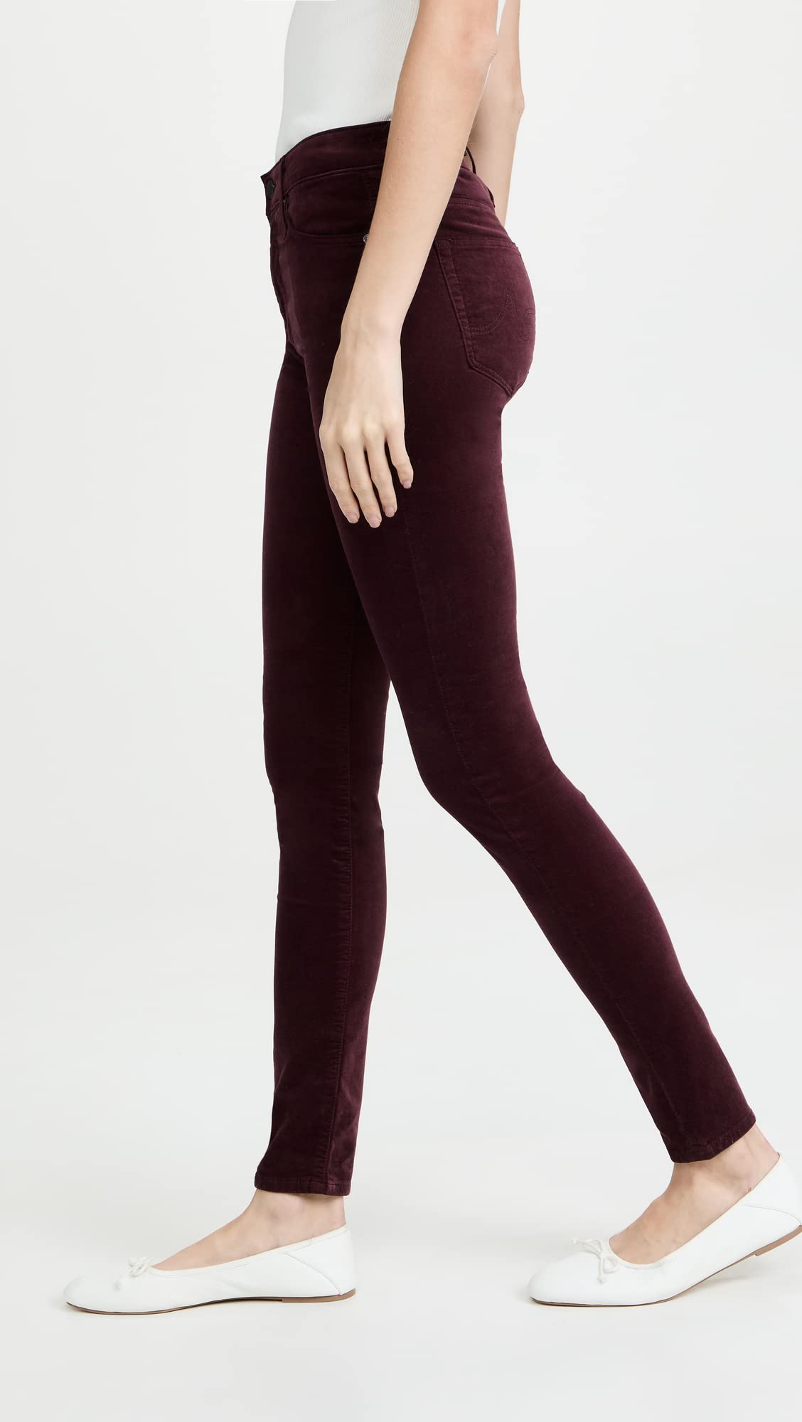 AG Adriano Goldschmied Women's Farrah High Rise Skinny Jeans 26 Regular Wine Bloom