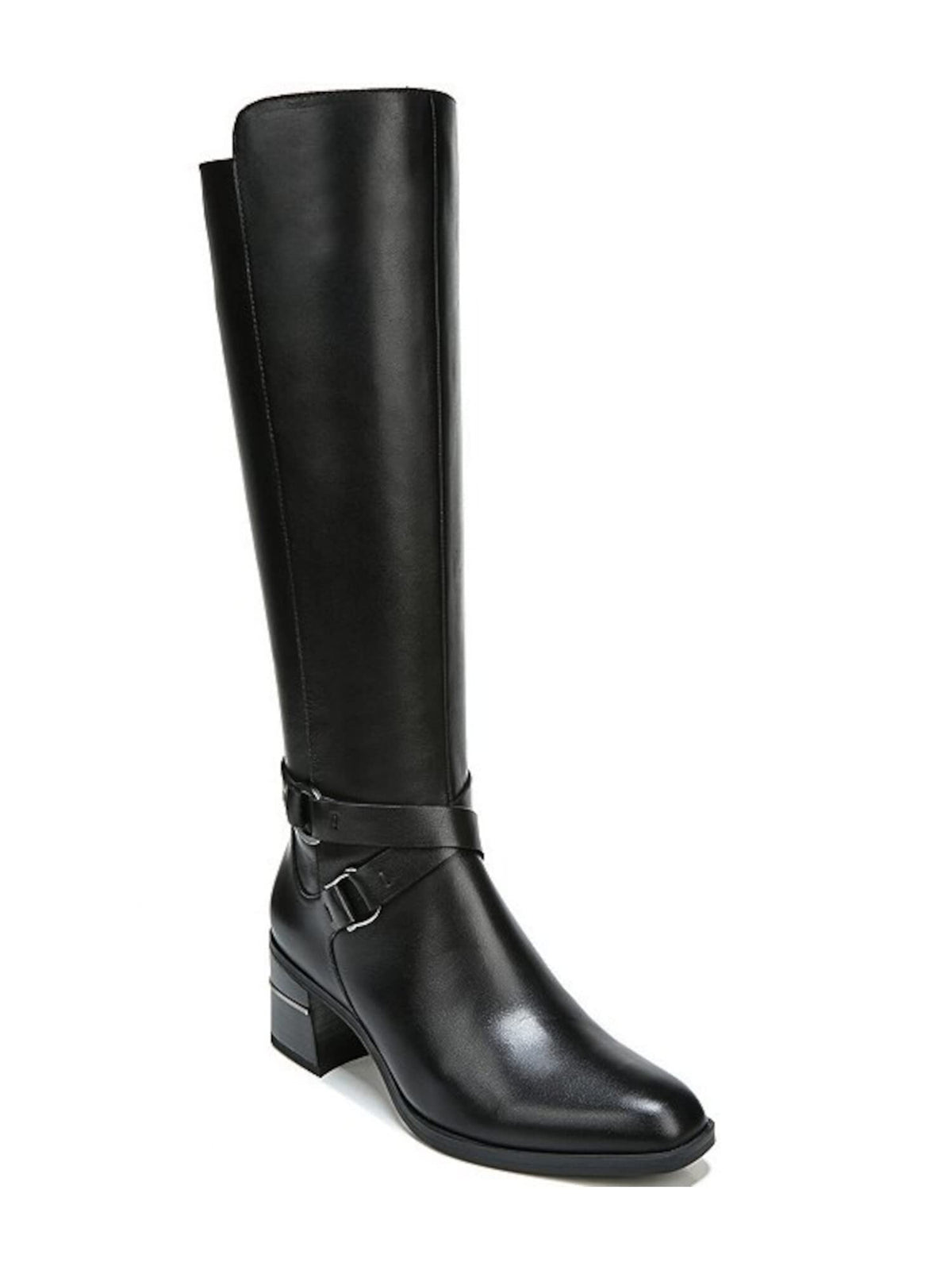 Naturalizer Shore Wide Shaft Black Leather 4 M (B)