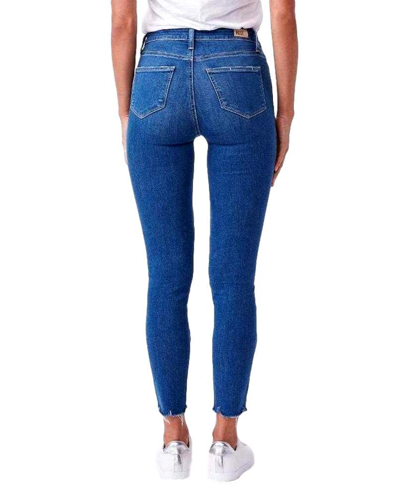 PAIGE Women's Margot Transcend High Rise Ultra Skinny Crop Ankle Jean, ACES W/Wild Hem, 24