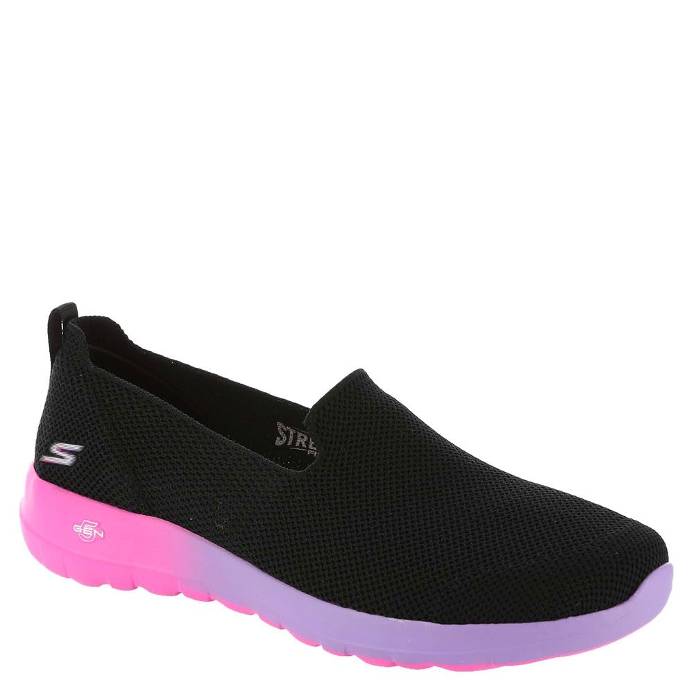 Skechers Women's Go Walk Joy Nalini Sneaker, Black/Multi, 10.5