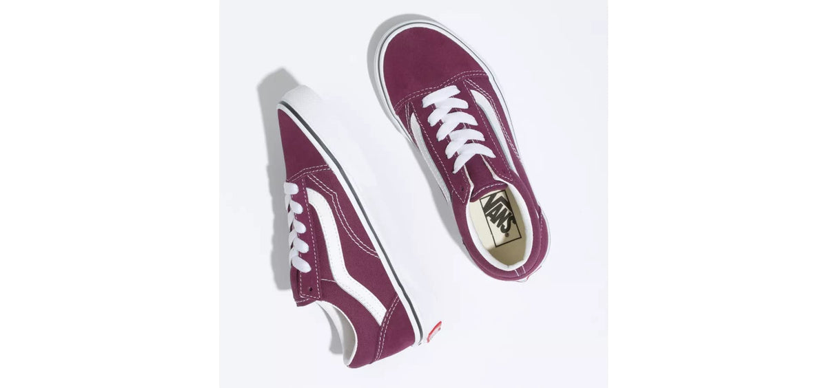 Vans Old Skool GRAP Wine/True White Size 12 Youth