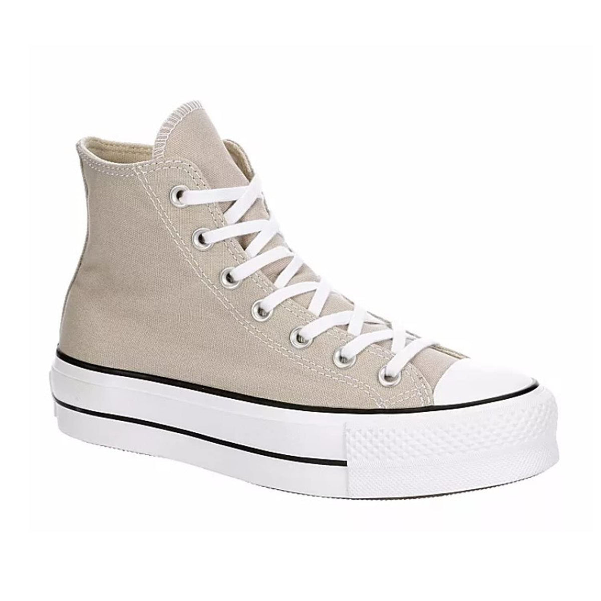 Converse Unisex Chuck Taylor All Star High Top Platform Sneaker - Papyrus/Black/White 8