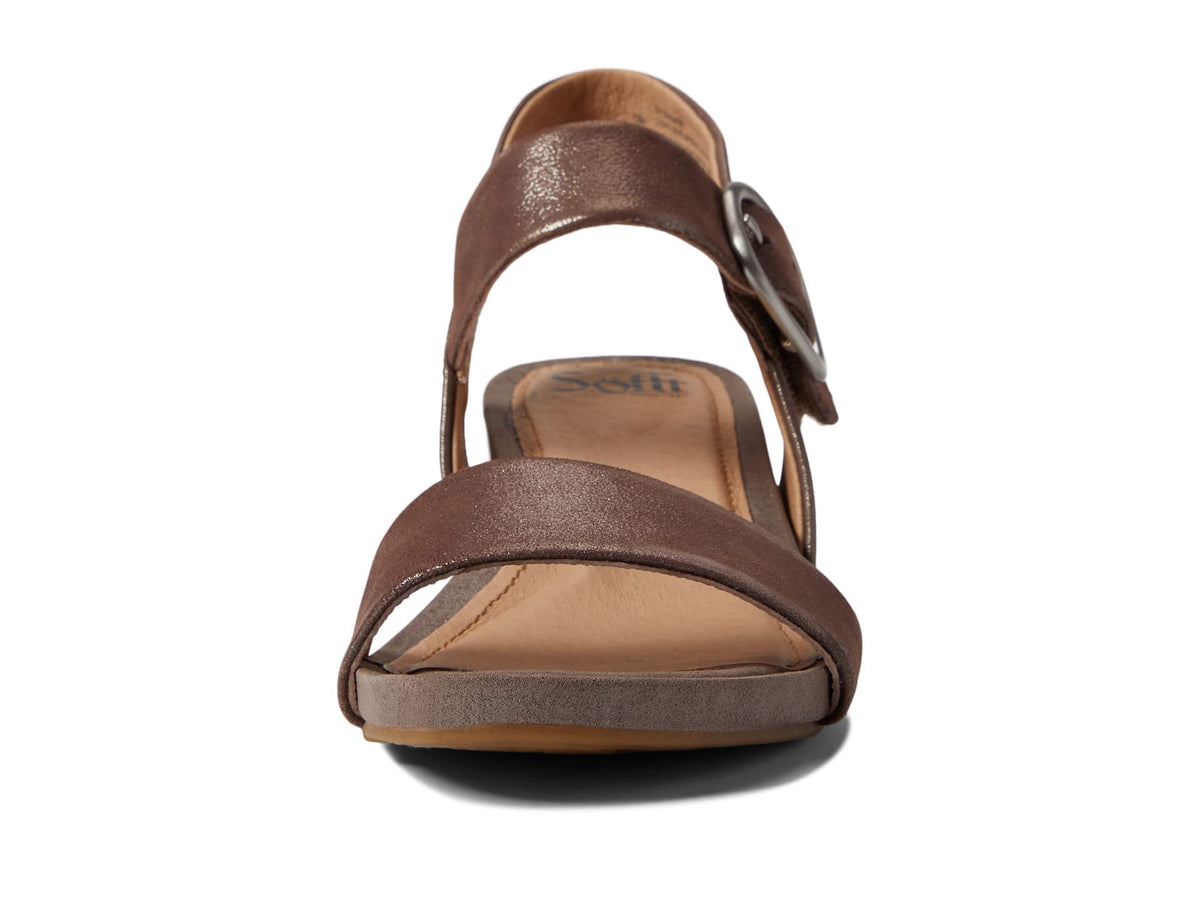 Sofft Women's Vaya Wedge Sandal 8.5 Taupe Metallic