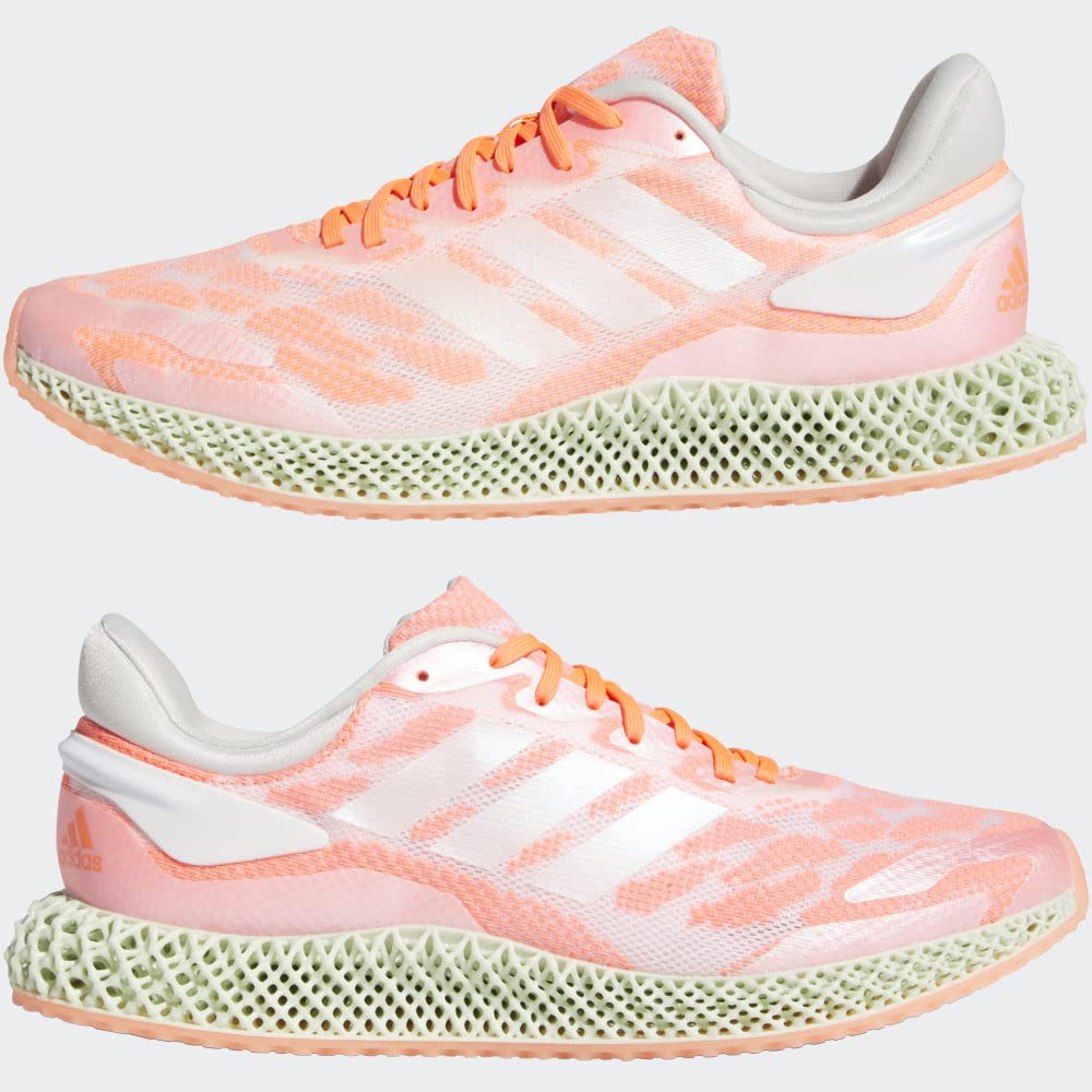 adidas Men's 4D Run 1.0 Cloud White/Signal Coral FW6838 (Size: 12)