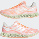 adidas Men's 4D Run 1.0 Cloud White/Signal Coral FW6838 (Size: 12)