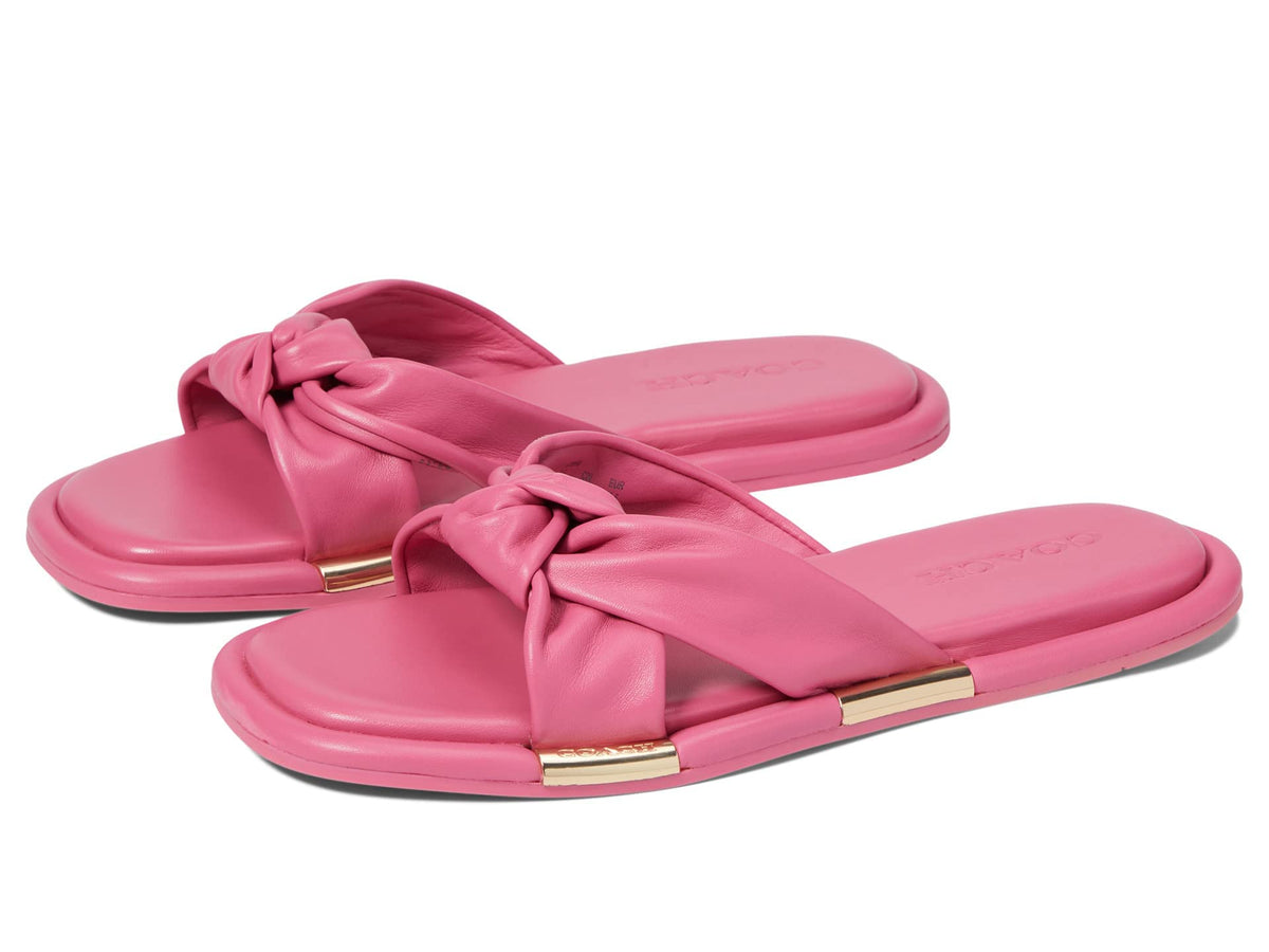 Coach Brooklyn Leather Sandal Pink 5.5 B (M)
