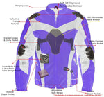 Xelement CF-6019-66 Men's 'Invasion' Neon Green Textile Motorcycle Jacket wit X-Armor Protection - X-Large