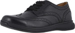 Florsheim Boy's Great Lakes Wing Tip Ox Jr. (Toddler/Little Kid/Big Kid) Black Milled Leather/Black Sole 5.5 Big Kid M