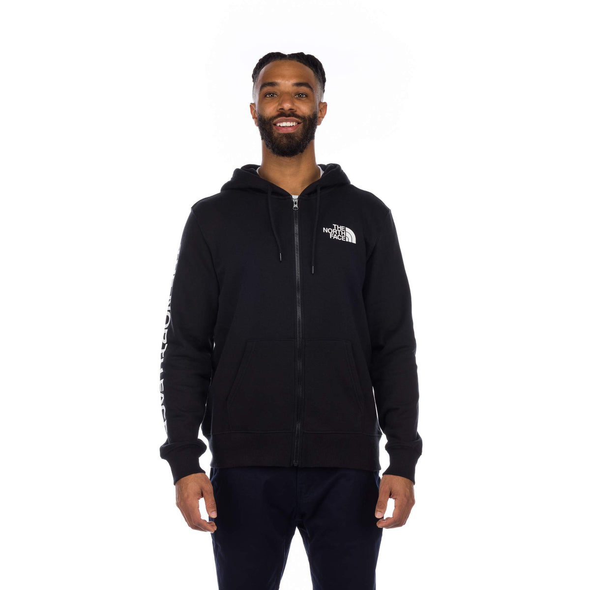 THE NORTH FACE Men's 80/20 Half Dome Full Zip, TNF Black/TNF White, XX-Large
