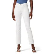 HUDSON Womens Nico Mid Rise, Straight Leg Ankle Jeans, White, 27 US