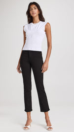 FRAME Women's Le High Straight Jeans, Film Noir, Black, 28