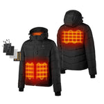 ORORO Men's Heated Jacket with Heated Collar and 90% Down Insulation (Battery Included) - Black (M)
