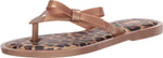 Melissa Shoes Flip-Flop Animal Print AD Gold Glitter 10 M