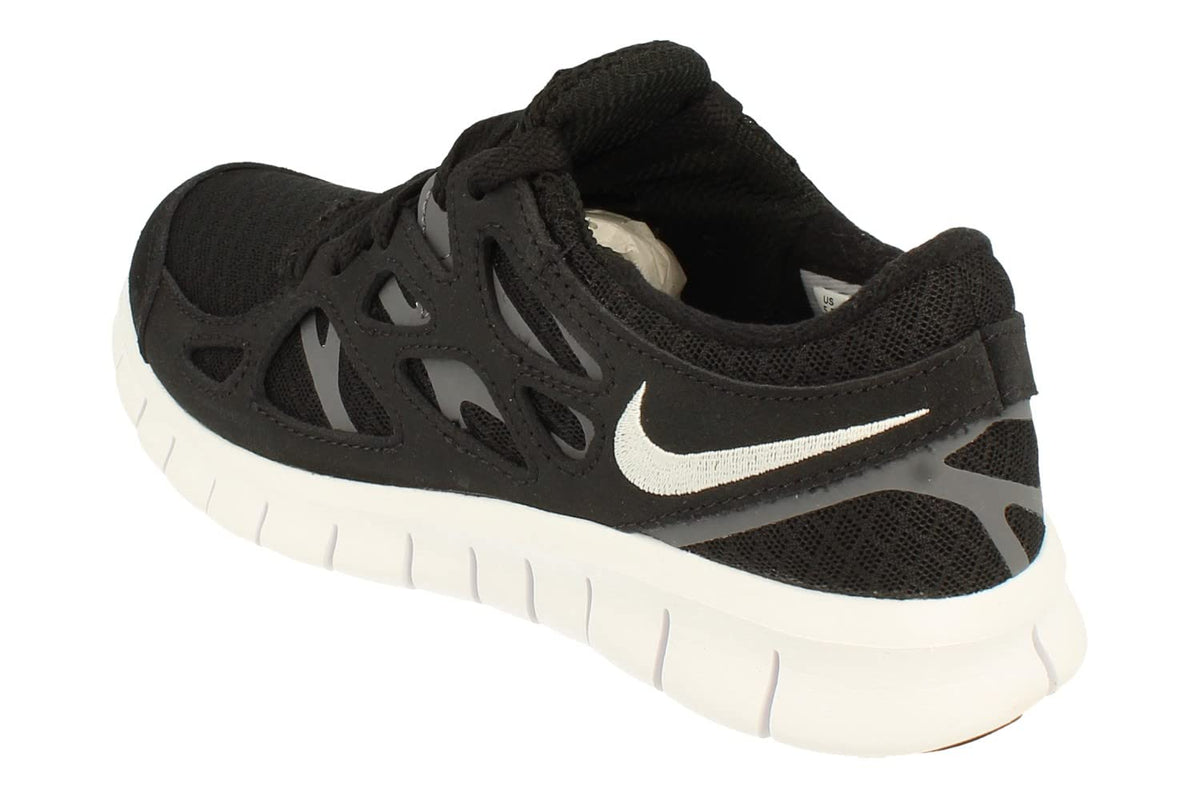 Nike Women's Free Run 2 shoe, Black/White/Dark Grey, 7.5