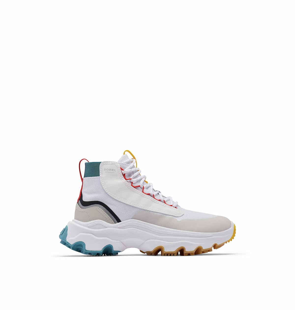 Sorel Women's Kinetic Breakthru Venture Mid Waterproof Shoe - White, Moonstone - Size 5.5